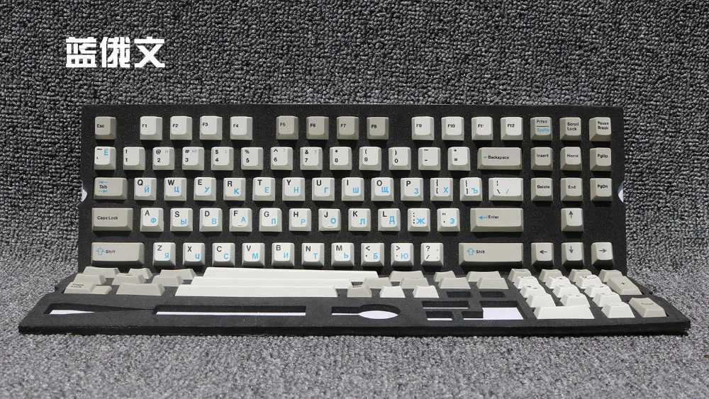 Русская красящая клавиатура PBT, механическая клавиатура cherry mx, Корейская клавиатура с буквенным принтом 104, TKL 87