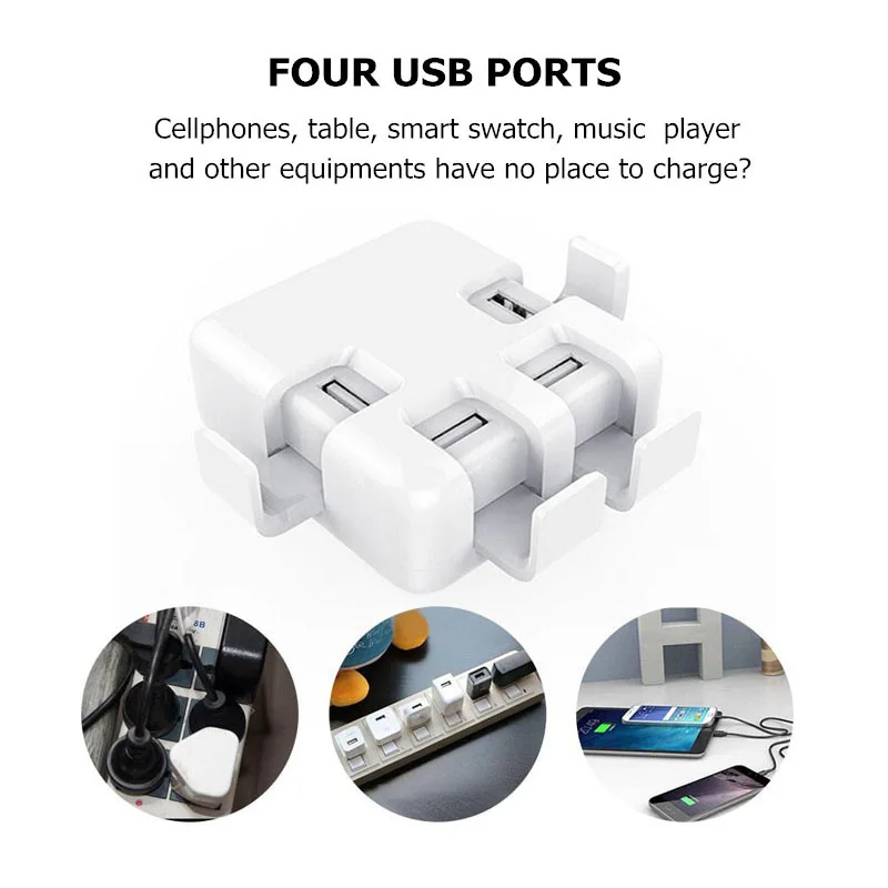 IPUMYNO сетевое зарядное устройство с 4 USB портами 40 Вт 8 А|Зарядные устройства| |