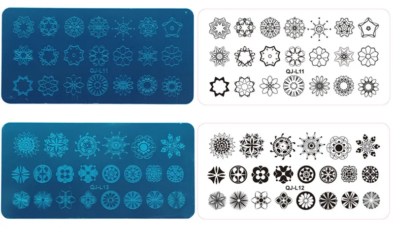 3 шт./партия печать в виде цветка кружева ногтей штамповки пластины изображения пластины из нержавеющей стали изображения DIY шаблоны для дизайна ногтей уплотнитель для ногтей модный дизайн