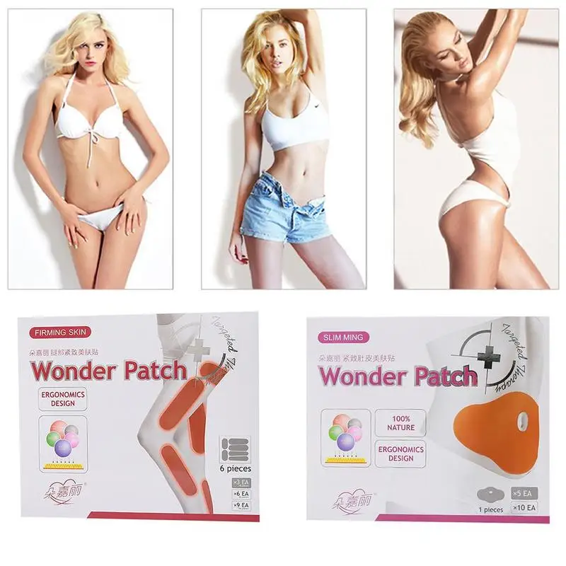 

6pcs/5pcs Lazy Tightening Belly Sticker Skin Sticker Pretty Sticky Firming Body Mask Fat Burning Navel Stick Adhesive Slim Body
