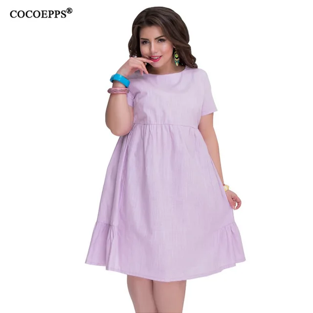 COCOEPPS-5XL-6XL-2018-New-Arrival-Loose-Casual-Women-Dresses-Summer-Big-Size-Short-Sleeve-Solid.jpg_640x640