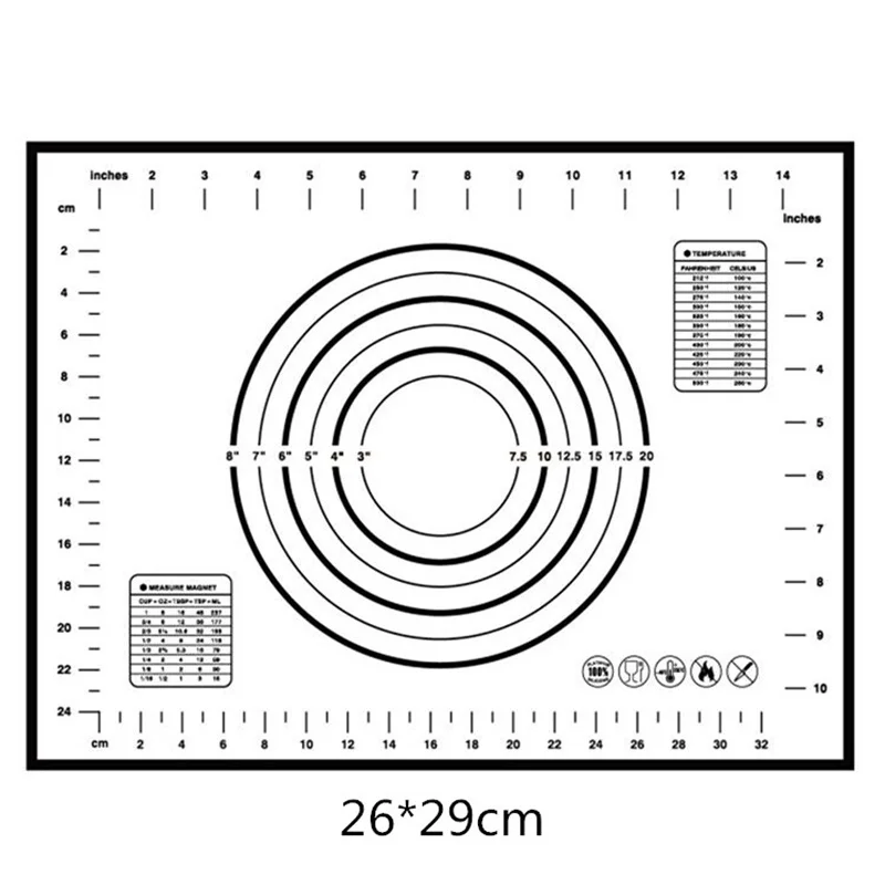 26*29 см/40*30 см силиконовый коврик для духовки, макарон, силиконовый коврик для выпечки, весы, раскатка теста, коврик, антипригарные Кондитерские инструменты - Цвет: SB as show