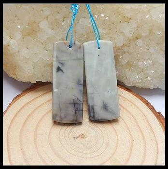 

Special sale!!Natural Stone Picasso Jasper Earring Bead 32x12x3mm 6.9g Trendy Jewelry Women Earrings Accessories