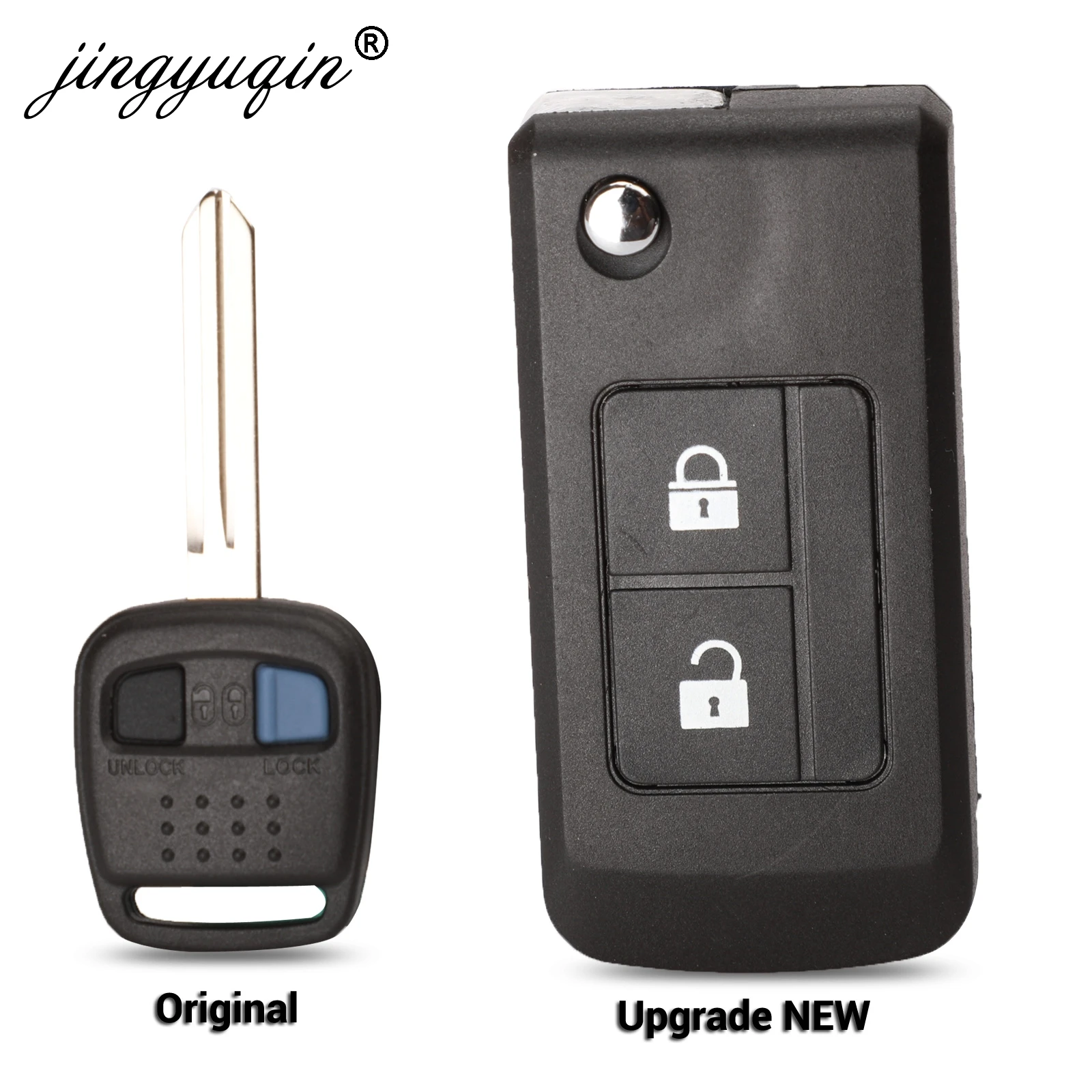 

jingyuqin Upgrade 2 Buttons Remote Key Shell Fob fit for Subaru Forester Legacy Impreza Outback Replacement Case