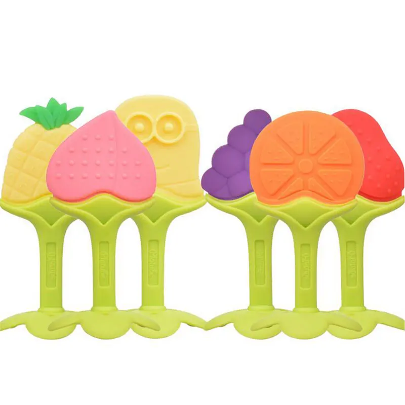 

Fruits Baby Teether Silicone Teethers Baby Biter Mordedor BPA Free Teething Children Teether Toy Silicone Baby Teeth for Kids