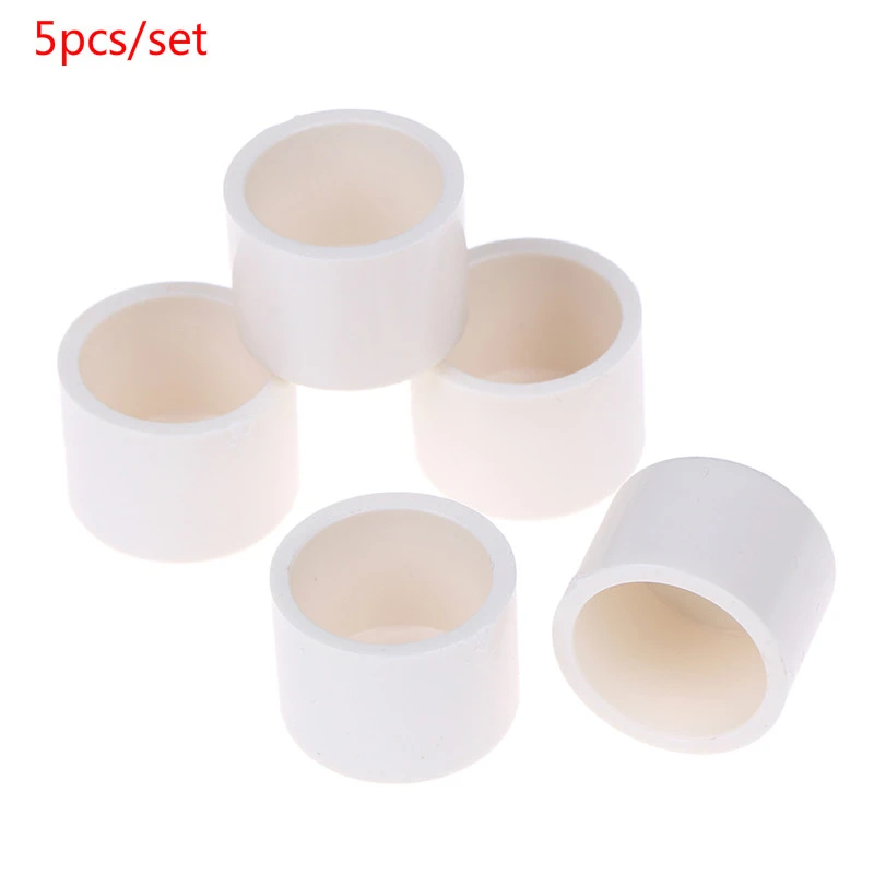 5 Pcs 20mm water pipe fittings pvc slip end caps covers white US