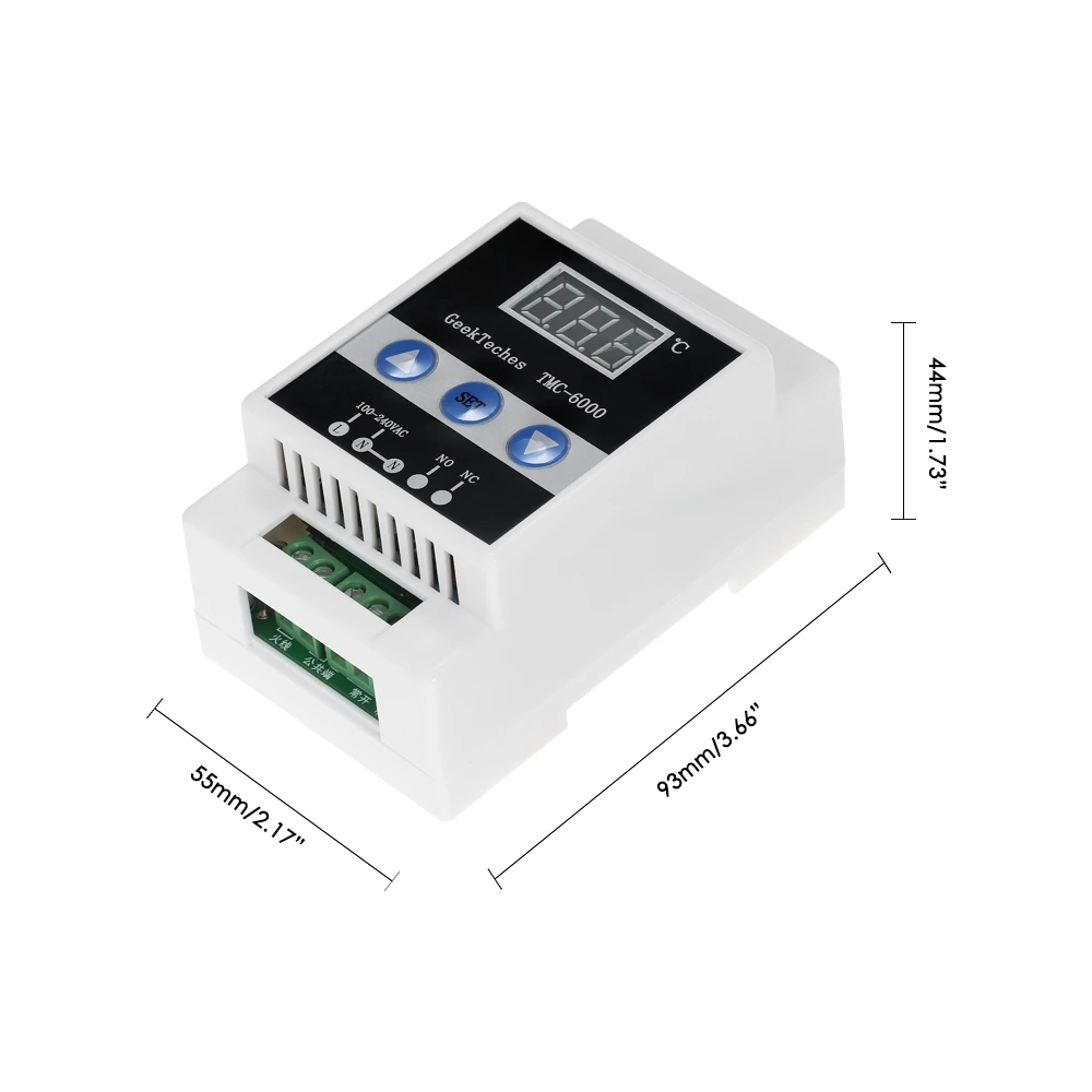 THGS TMC-6000 110-240 В направляющая терморегулятор цифровой регулятор температуры Термостат холодильное Отопление температура