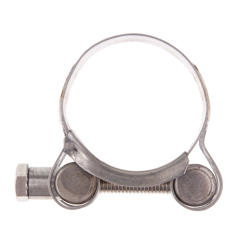 1 Pcs Motorcycle Exhaust Clamp Clip Stainless Steel Exhaust Clamp Flange Kit 6 Size 32-55mm Motorcycle Exhaust Clamp Accessory 