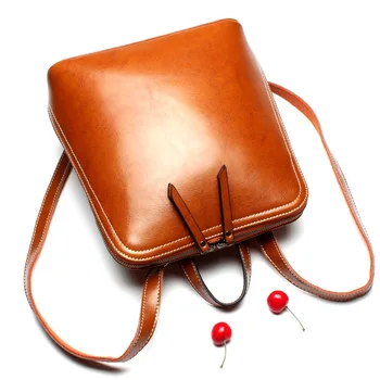 

Fashion Designer Women Genuine Leather Purse Backpack Real Cowhide Bags for Teenagers Travel Phone Daypack for College Student
