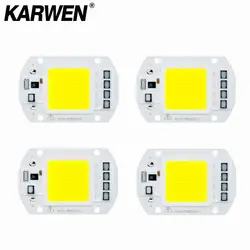 KARWEN 110 V 220 V COB светодио дный светодиодные лампы Чип 20 Вт 30 Вт 50 Вт Smart IC нет необходимости драйвер вход для светодио дный DIY светодиодный