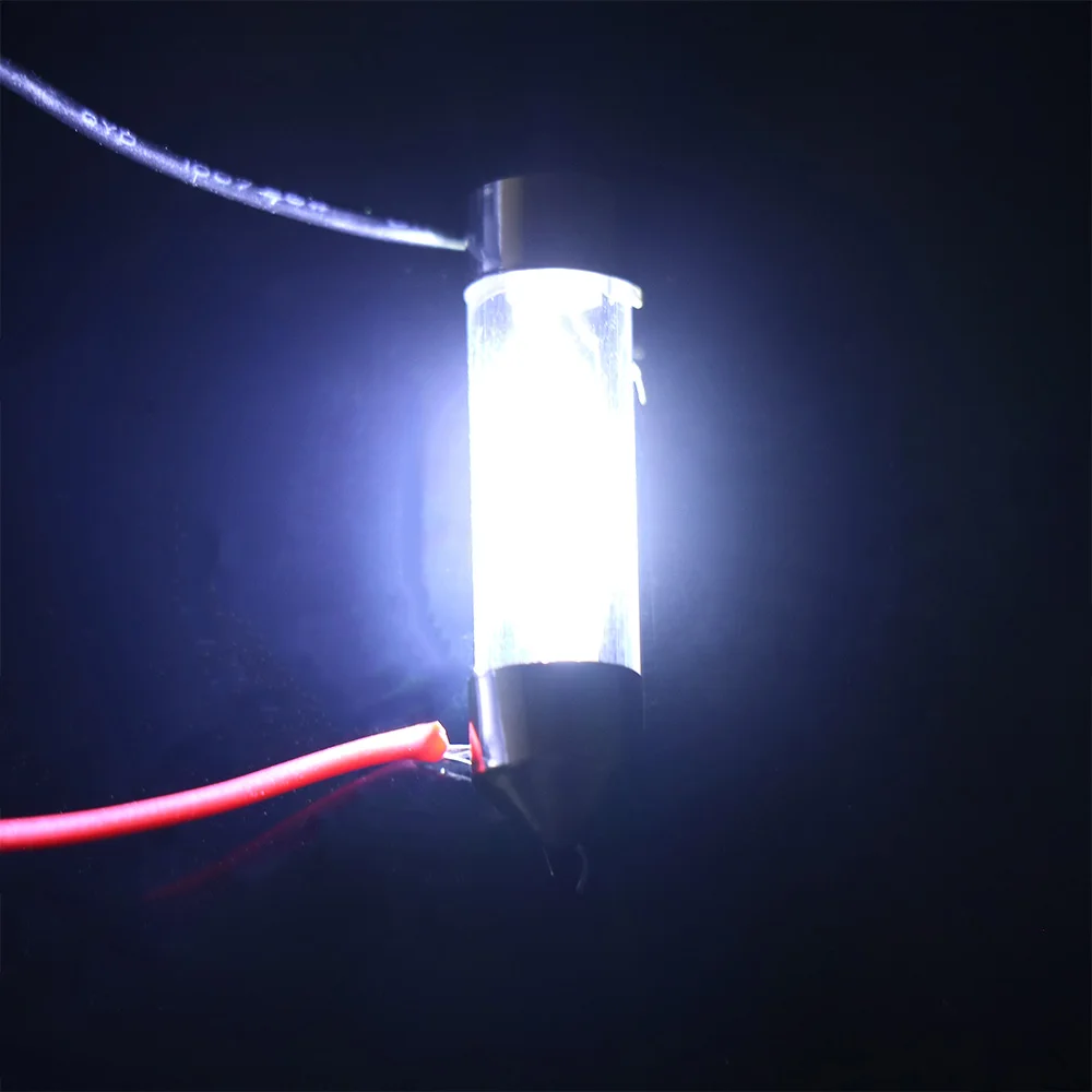 2 шт. автомобильные светодиодсветодиодный лампы 36 мм C5W COB с двойным
