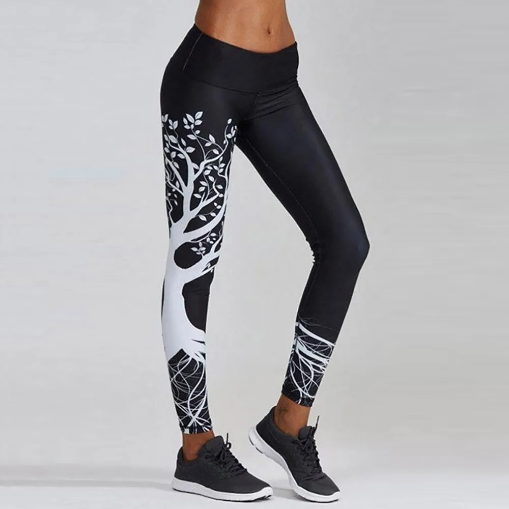 Woman Wide Belt Yoga Legging Net Grid Printed Legging S-XL elastic Legging