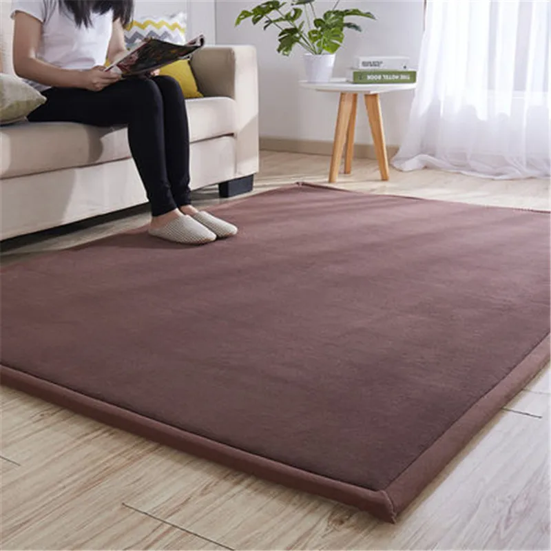 

Customized thick coral fleece carpet bedroom bedside mat living room children baby crawling mat soft and comfortable warm rug