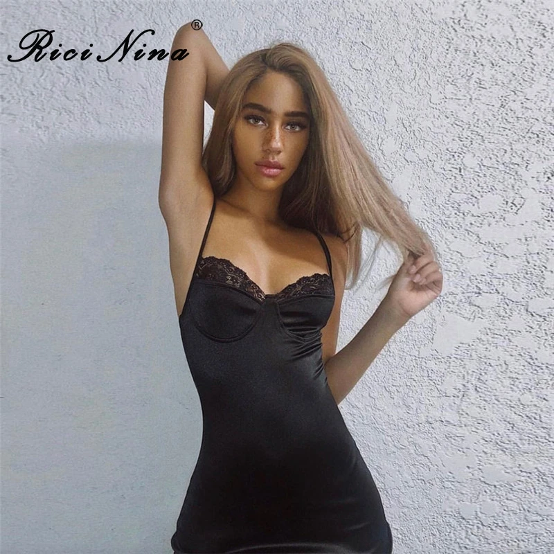 RICININA Fashion Women Dress Woman Summer V-Neck Spaghetti Strap Sexy Bodycon Lace Dress Ladies Club Party Mini Dresses Vestidos RICININA Fashion Women Dress Woman Summer V-Neck Spaghetti Strap Sexy Bodycon Lace Dress Ladies Club Party Mini Dresses Vestidos