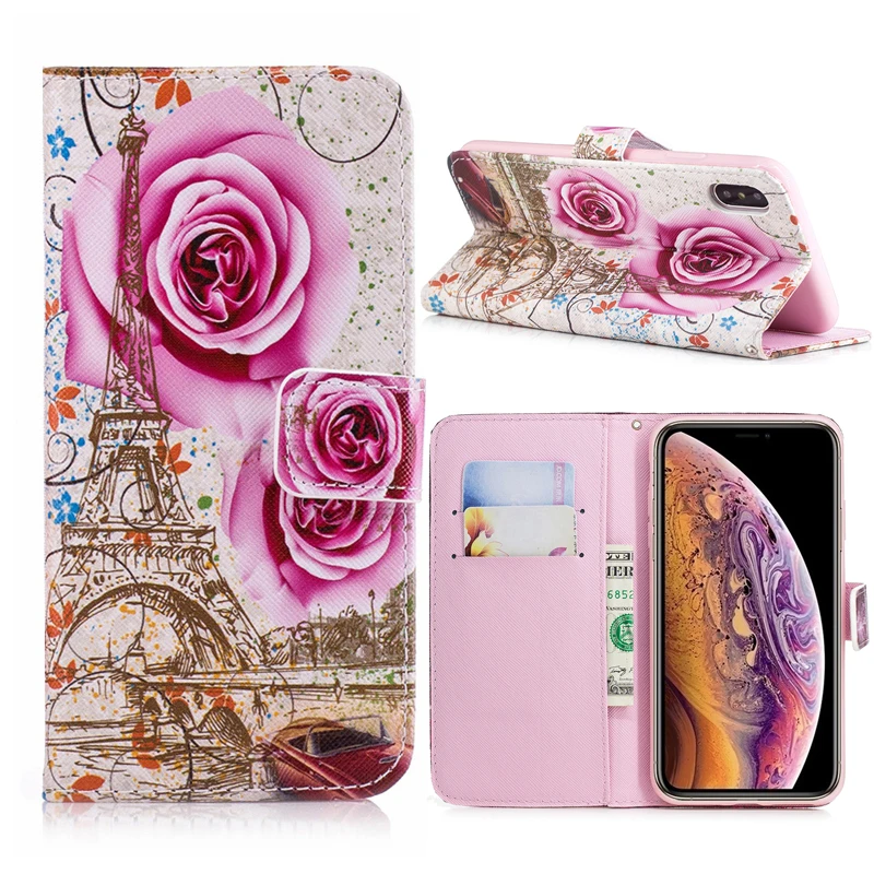 Для Apple iphone XS X MAX XR 5 5S SE 6 6S 7 Plus 8 Plus чехол для телефона кожаный чехол-книжка с откидной крышкой чехол-Кошелек Мягкий чехол funda