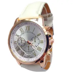 2018 Для женщин часы модные повседневные Роскошные наручные часы Для женщин кожа кварцевые спортивные часы Для женщин Relogio # D