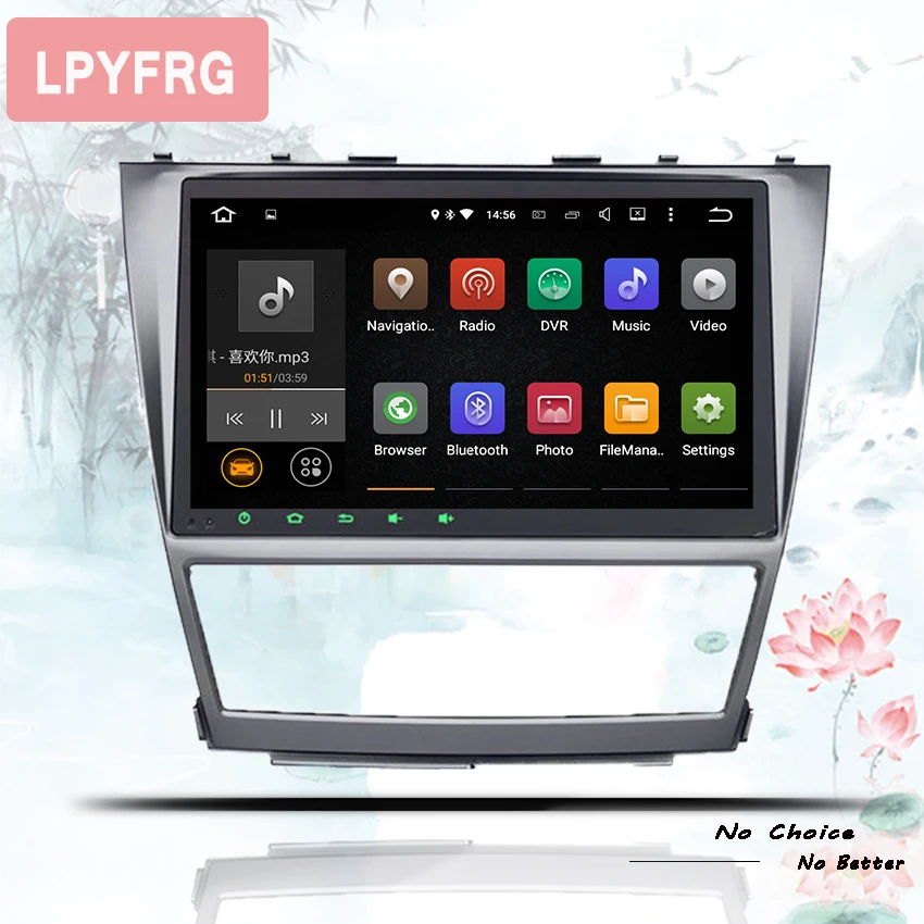 Discount 2 Din 10.1" Android 9.0 Car DVD GPS Navigation For Toyota Camry 2006 2007 2008 2009 2010 11 Head Unit Car Stereo radio Audio Map 2