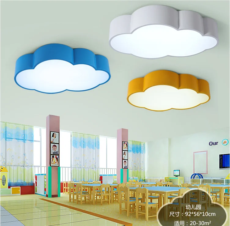 Современная светодиодная потолочная люстра с облаками для спальни, кабинета, детской комнаты, Детская Потолочная люстра с ПЗУ для дома, белая/Розовая/синяя Потолочная люстра