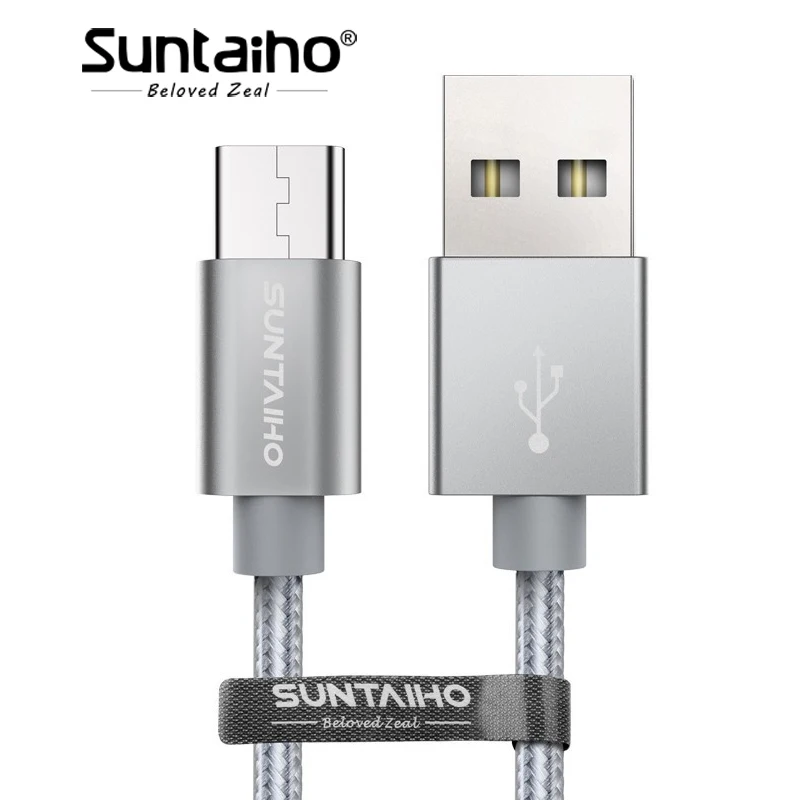 Suntaiho Тип C кабель 3,1 Для samsung S9 huawei P20 P10 нейлон Тип usb C кабель для samsung S9 плюс Nokia 8 провод для зарядки