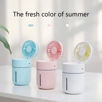 

Dual Use Mini Humidifying fan 400ml Water Box Rechargeable Desktop Cooler T9 Magic Summer Cooling Tool