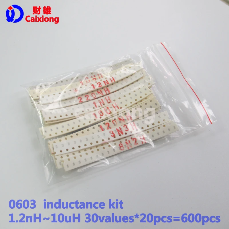 0603 1608 SMD Chip Multilayer Inductor kit 0603 inductors package 1.2nH