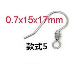 50pcs Hypoallergenic Surgical Stainless Steel Multi Design Blank Earring Wire Fish Hooks for DIY Earring Jewelry Making Findings - Цвет: 5