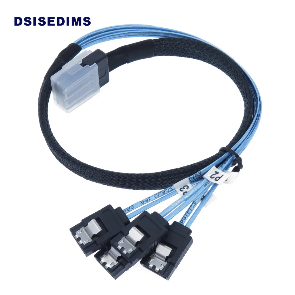 

Internal Mini SAS 4i SFF-8087 to 4 SATA 7 Pin Mini SAS 2.1 Cable for Raid Card to Backplane