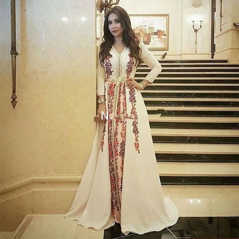 Элегантные мусульманские Вечерние платья с рукавом, Robe De Soiree, Дубай, Кружевная аппликация, официальное вечернее платье с длинным рукавом, женские вечерние платья