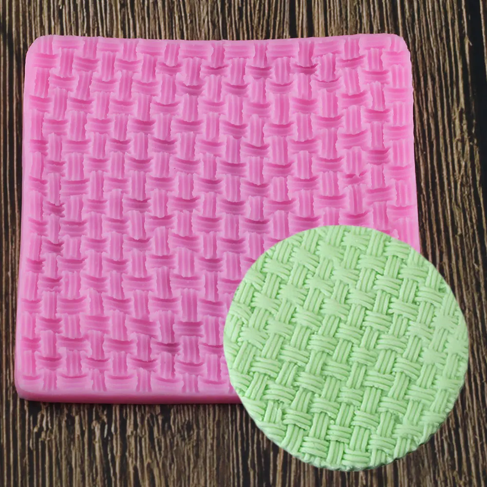 

DIY Silicone Mold Needle Knitting Wool Texture Lace Fondant Cake Decorating Tools Polymer Clay Resin Candy Baking Molds