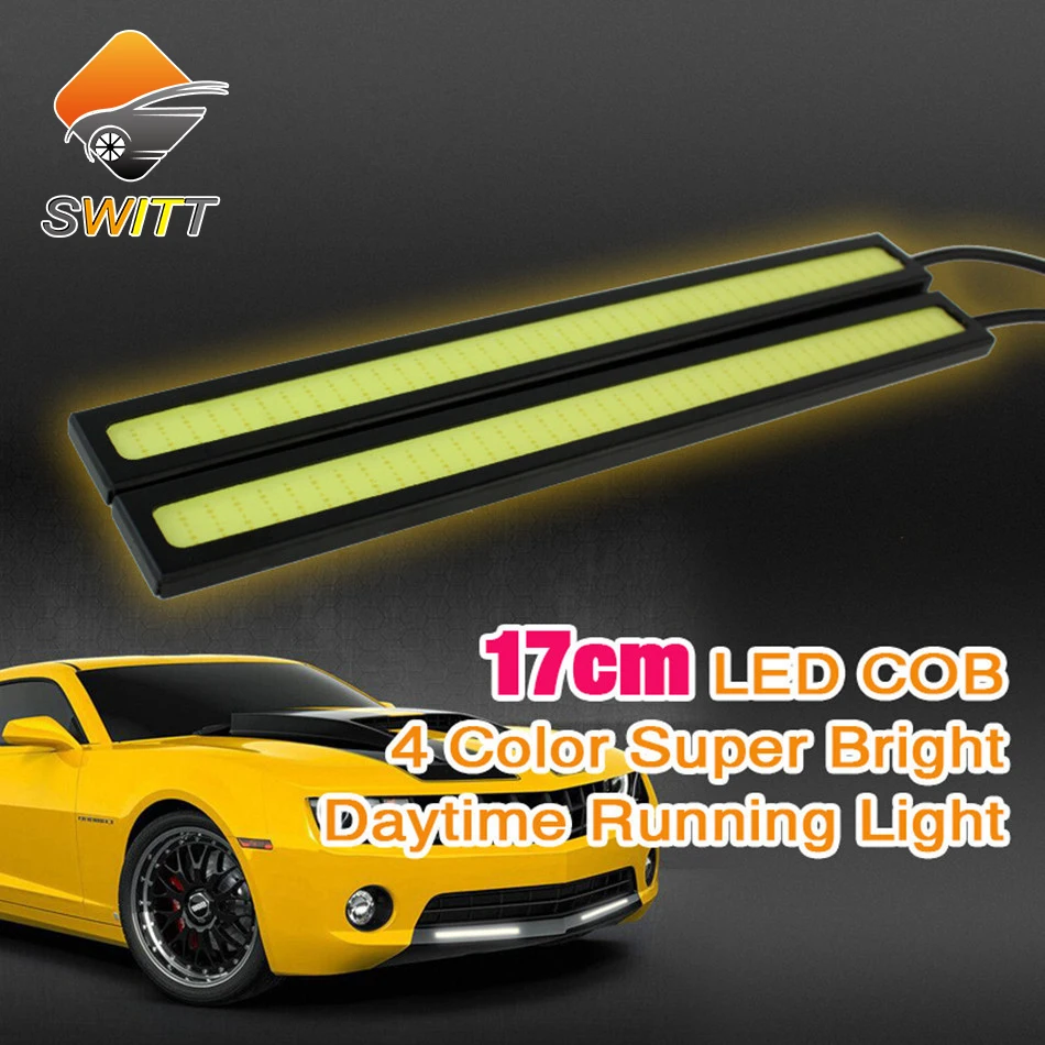 Car styling 2pcs/lot DLR 17cm cob Daytime Running light LED driving car