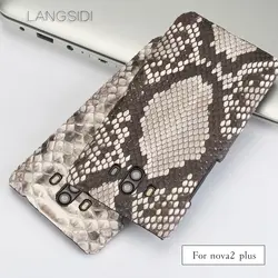 Wangcangli для Huawei Nova2 плюс роскошный ручной работы натуральной кожи питона кожаный чехол для телефона Пояса из натуральной кожи чехол для