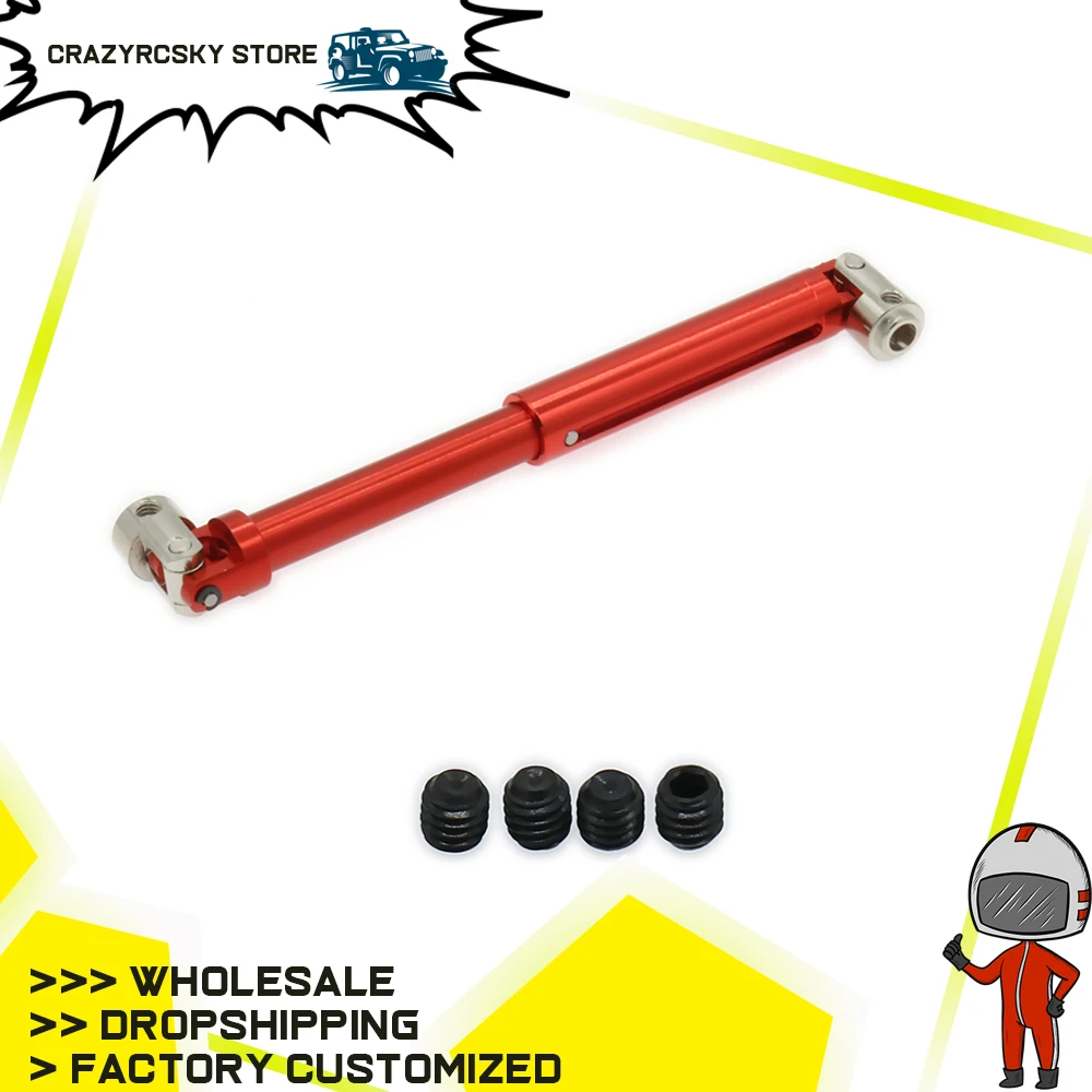 

RCAWD Universal Drive Shaft 1PC For 1/10 Rc Hobby Model Car Axial Yeti AX31017 90026 90025 Driven Shaft Machined Alloy Aluminum