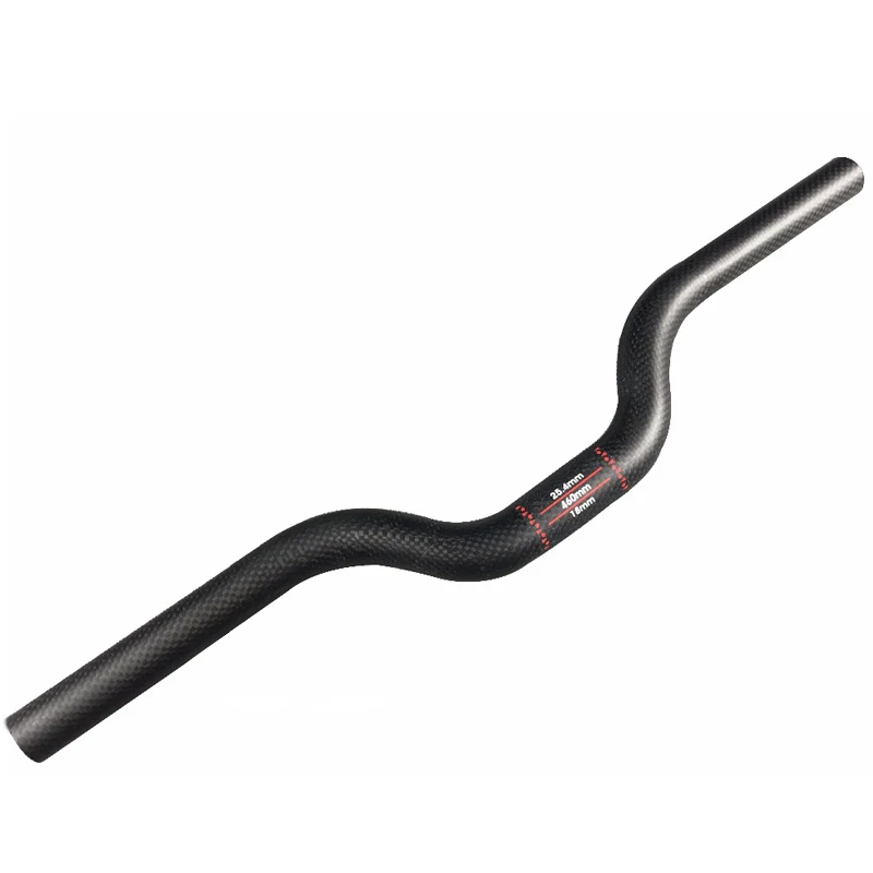 

New ZNIINO no logo full carbon fiber Swallow-shaped Folding bicycles Handlebar 25.4*440-680MM bend handlebar Child handlebar