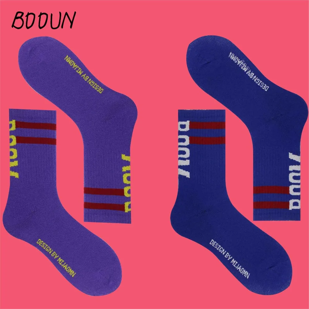 

Spring and autumn couple combed cotton sports socks suitable for matching travel suit jeans Breathable sportswear