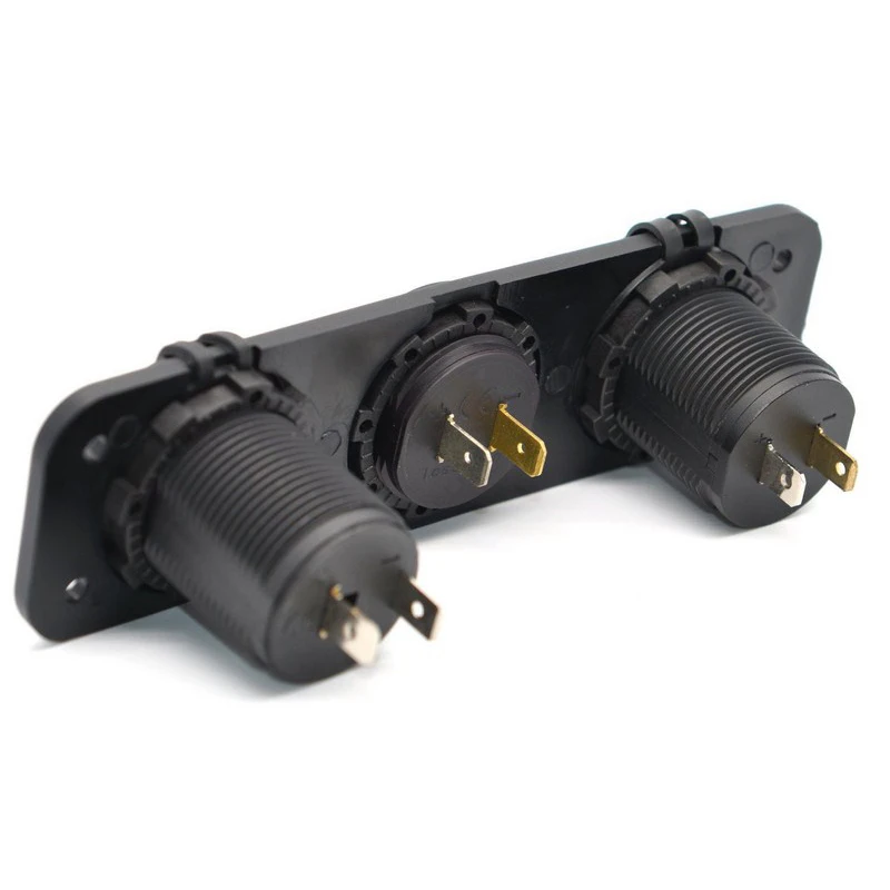 DC 12V 24V автомобильный прикуриватель двойной USB с вольтметром для телефона GPS