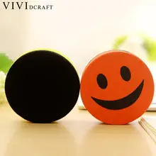 Vividcraft 1pc Kawaii Smile Absorbable Magnetic Whiteboard Eraser Office Supplies Magnetic Office Child Drawing Board Erasers