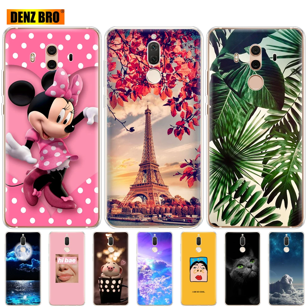 

silicone Case For Huawei Mate 10 lite soft tpu Printing Drawing Phone Case Cover For Huawei Mate 10 pro coque bumper for mate 10