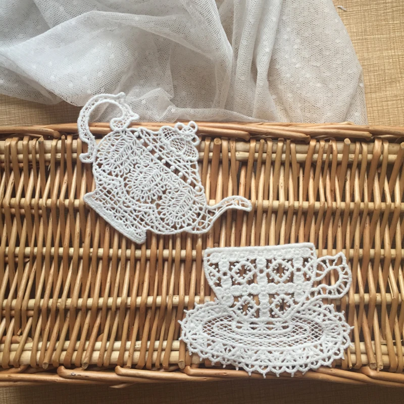 

Кружевная аппликация для свадебных платьев, хлопок, 5 комплектов, качественный чайник г., TH17