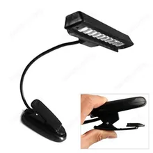 10 светодиодный Белый свет чтения книга оркестр лист музыкальная лампа со стойкой клип лампа(GT019