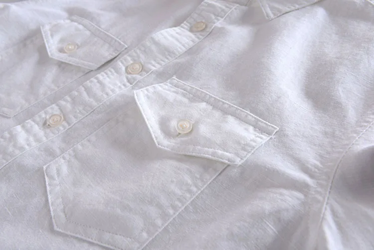 Весна 2019, мужские льняные рубашки с длинными рукавами, двойная мягкая хлопковая и льняная рубашка с карманами, тренд для отдыха