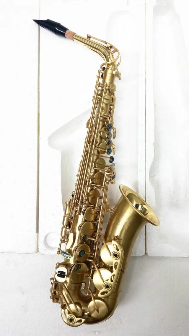 MARGEWATE Brand Alto Saxophone Eb Tone Musical Instrument Brushed Gold