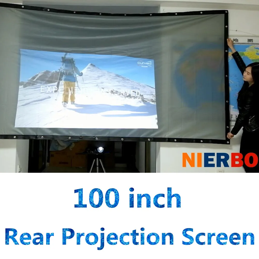 

Rear Projector Screen 100" 16:9 4:3 support customize Portable HD Screen Portable Front Projection