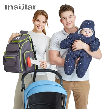 

Insular Brand Maternity Baby Nappy Diaper Bag Travel Backpack Fashion Mummy Large Capacity Desinger Organizer Nursing Bag