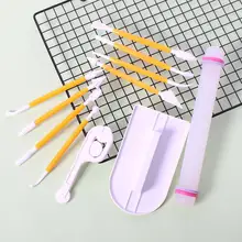 11 шт помадка для разглаживания торта прессформы Набор Скалка края торта кухонное приспособление для декорирования выпечки прессформы сахарные печенья