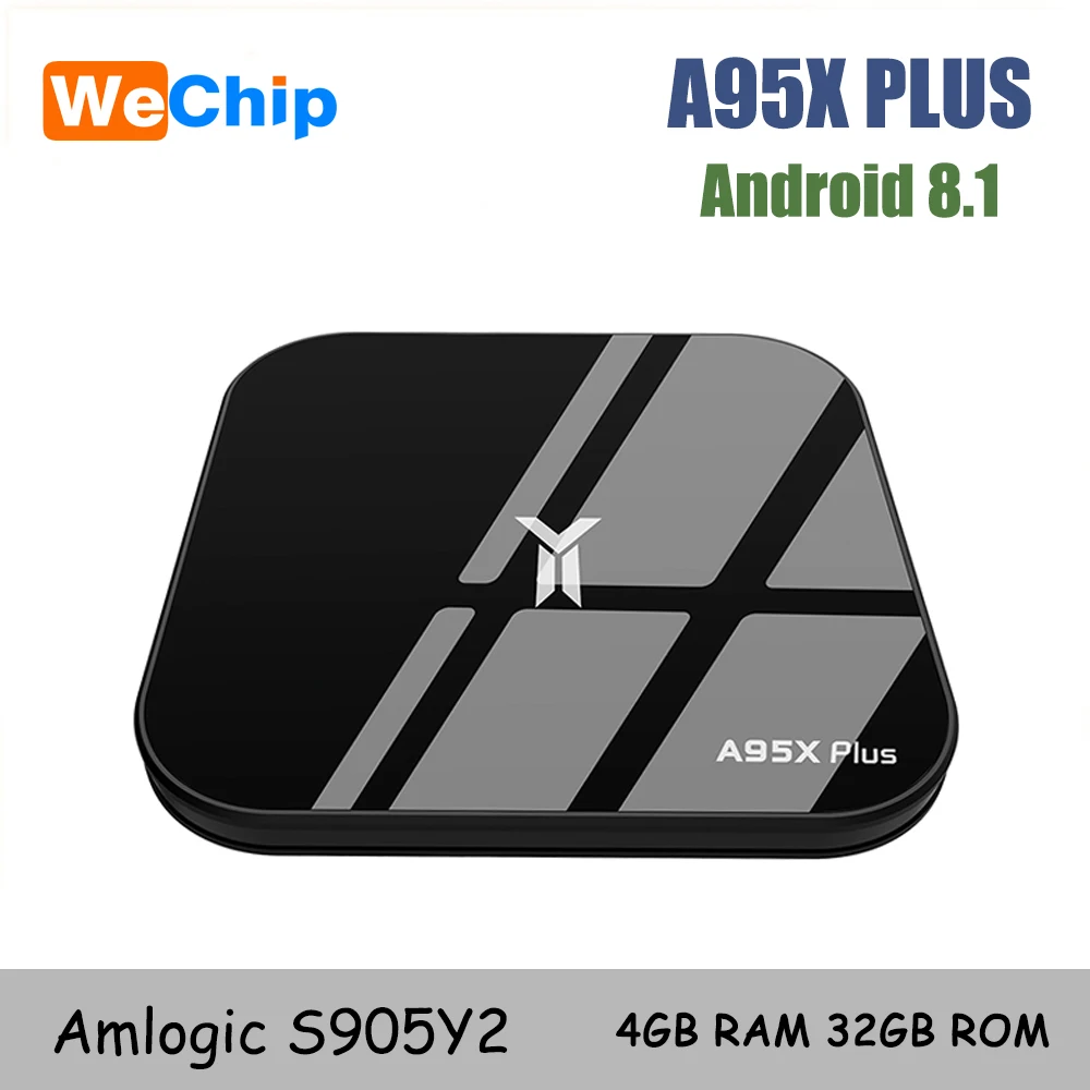

Wechip Smart TV Box A95X Plus Amlogic S905Y2 Android 8.1 4G DDR4 32G ROM 2.4G /5G WiFi USB3.0 BT 4.2 Support 4K HD Media Player