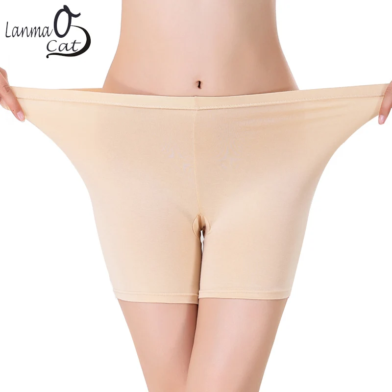 Горячая Распродажа безопасные Короткие штаны под юбки для женщин, удобные легкие дышащие бамбуковые трусики размера 2XL 4XL