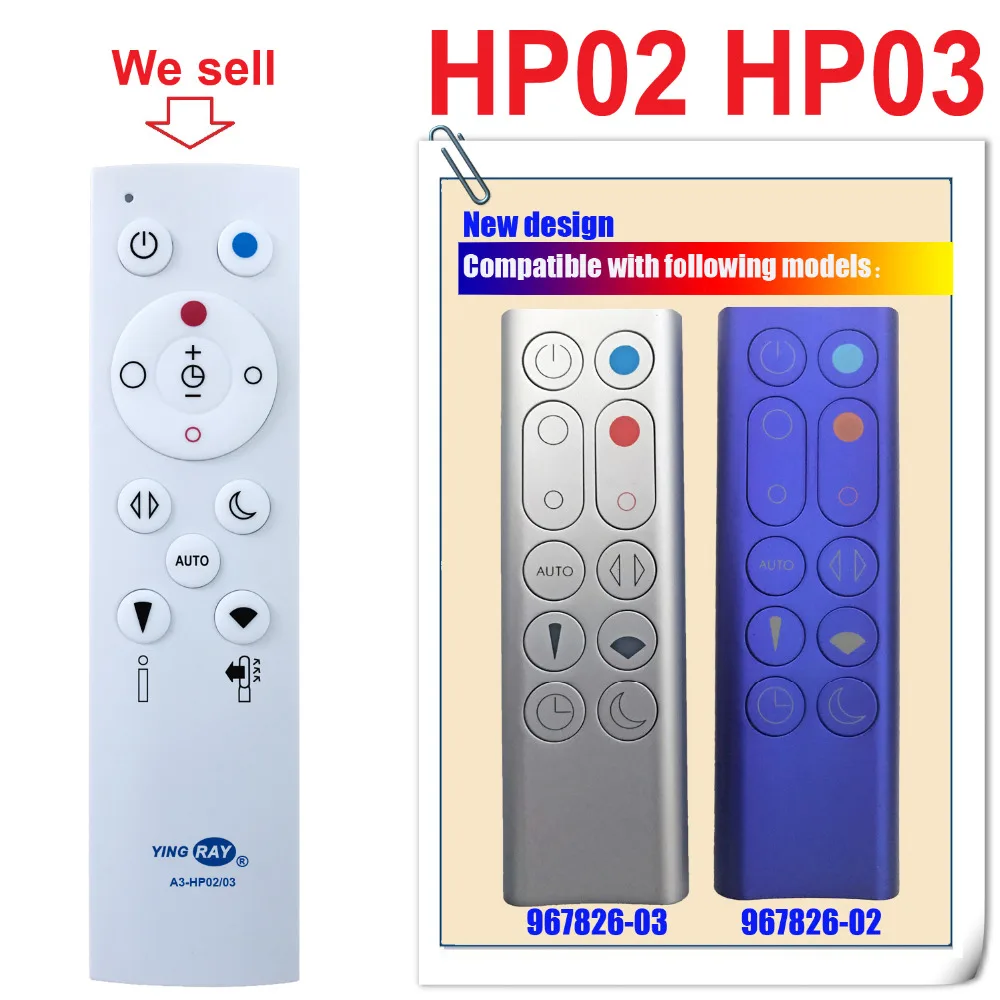 

(A3-HP02/03) Replacement Remote Control 967826-02 967826-03 for D yson Pure Hot+Cool Link HP02 HP03 Air Purifier Heater and Fan