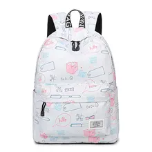 Backpack 2018 Waterproof Printing Back Pack Women Fashion Casual Canvas Knapsack Large Capacity Schoolbags Laptop Travel Mochila