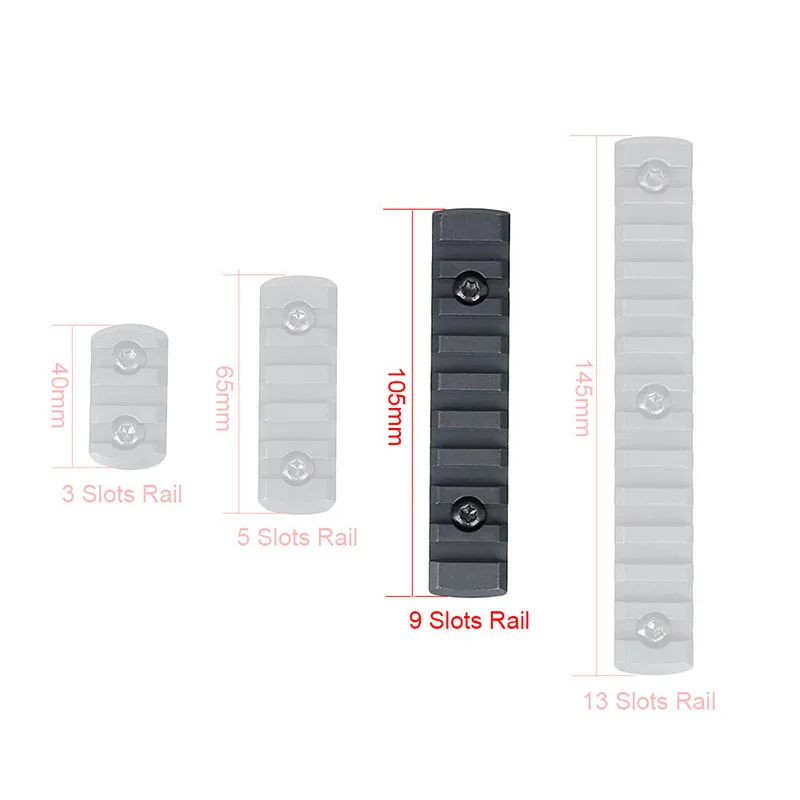 PPT тактические аксессуары 105 мм тактический рельс M-LOK рельс 9 слотов рельс для охоты стрельба аксессуары GZ22-0180