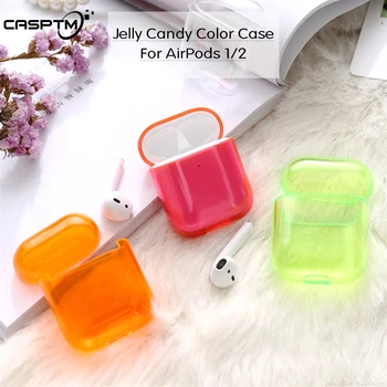 

For AirPods Candy Color Case Cute Transparent Cover For AirPods Earphone Thin Case Protector For Airpods Charging Box Hard Coque